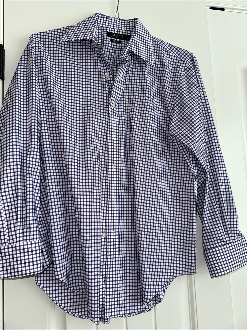 Lauren Ralph Lauren Men’s Purple Check Long-Sleeve Button-Down Shirt